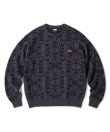 画像1: FTC/ALLOVER JAQUARD SWATER  CHACOAL