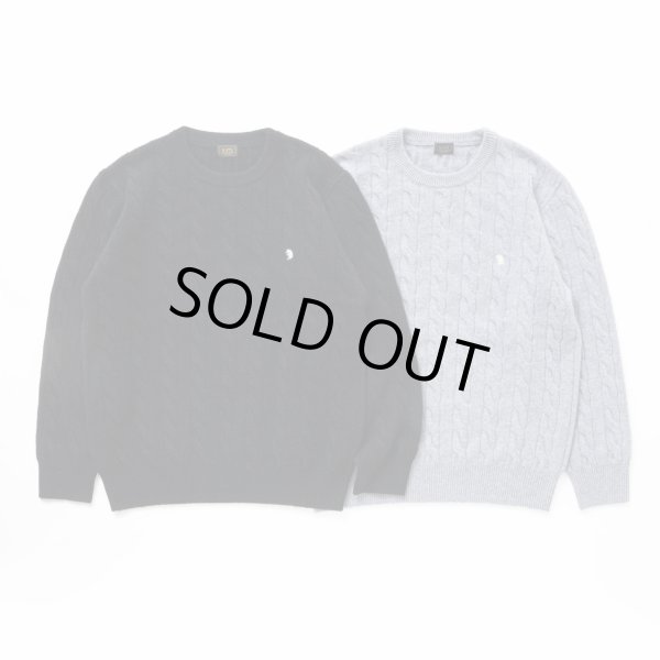 画像2: RATS/CASHMERE CABLE KNIT  BLACK