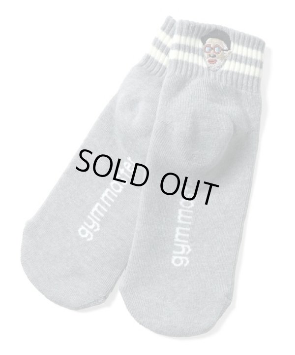 画像1: GYMMASTER/HAPPY EMBROIDERY SHORT SOX  GRAY