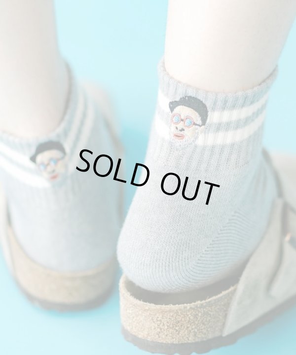 画像2: GYMMASTER/HAPPY EMBROIDERY SHORT SOX  GRAY