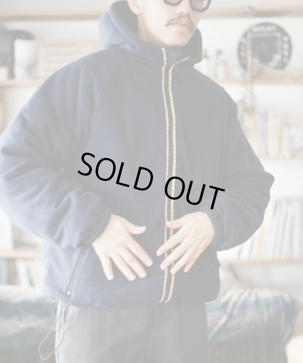 画像2: GYMMASTER/REVERSIBLE 60/40xFLEECE HOOD JKT  BLACK