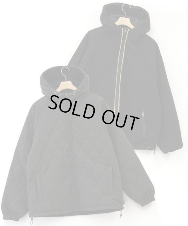 画像1: GYMMASTER/REVERSIBLE 60/40xFLEECE HOOD JKT  BLACK