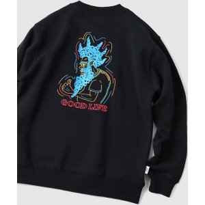 画像: (再入荷)  GYMMASTER/GOOD LIFE EMBROIDERY SWEAT BLACK