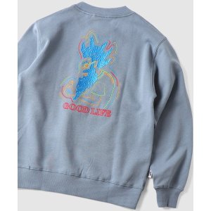 画像: (再入荷) GYMMASTER/GOOD LIFE EMBROIDERY SWEAT GRAYISH BLUE
