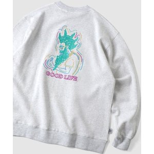画像: (再入荷) GYMMASTER/GOOD LIFE EMBROIDERY SWEAT ASH