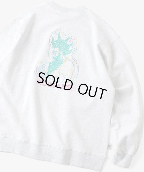 画像1: (再入荷) GYMMASTER/GOOD LIFE EMBROIDERY SWEAT ASH