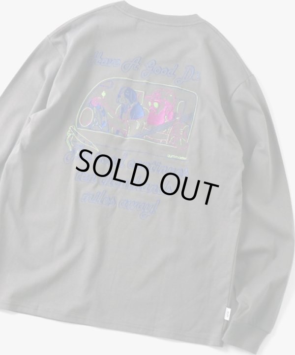 画像1: GYMMASTER/GOOD DAY EMBROIDERY LS T  CHARCOAL