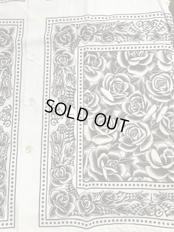画像7: (DEAD STOCK) SOFTMACHINE/ROSE FILL BANDANA SHIRTS  WHITE