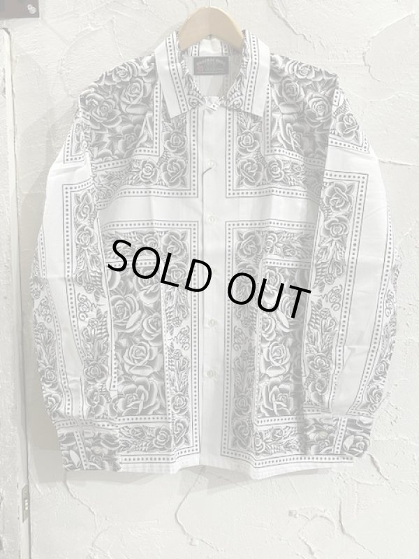画像3: (DEAD STOCK) SOFTMACHINE/ROSE FILL BANDANA SHIRTS  WHITE