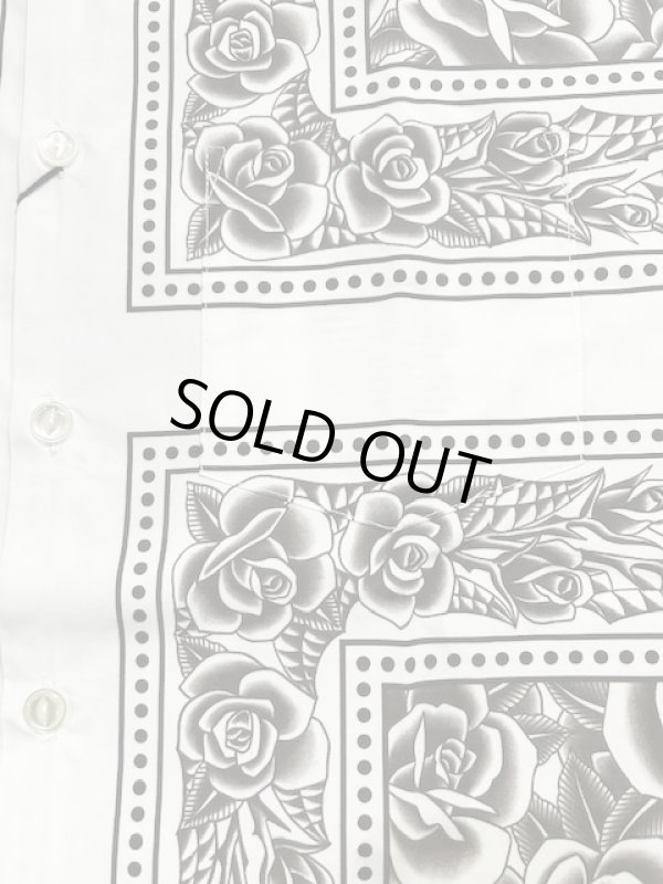 画像6: (DEAD STOCK) SOFTMACHINE/ROSE FILL BANDANA SHIRTS  WHITE