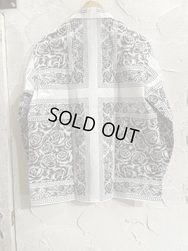 画像4: (DEAD STOCK) SOFTMACHINE/ROSE FILL BANDANA SHIRTS  WHITE