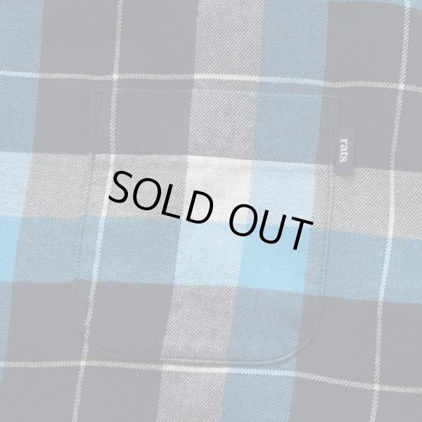 画像4: RATS/COTTON RAYON CHECK SHIRT  BLUExBLACK