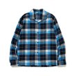 画像1: RATS/COTTON RAYON CHECK SHIRT  BLUExBLACK