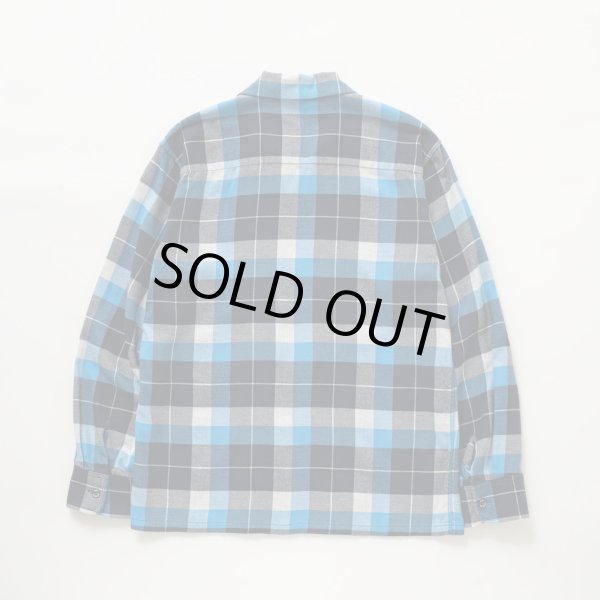 画像2: RATS/COTTON RAYON CHECK SHIRT  BLUExBLACK