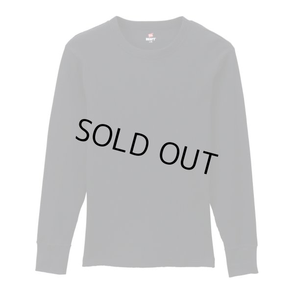 画像1: HANES/BEEFY THERMAL LS T  BLACK