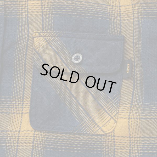 画像3: RATS/COTTON LINEN CHECK SHIRT  NAVYxYELLOW