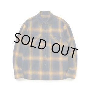 画像: RATS/COTTON LINEN CHECK SHIRT  NAVYxYELLOW