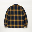 画像2: RATS/COTTON LINEN CHECK SHIRT  NAVYxYELLOW