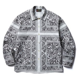 画像: (DEAD STOCK) SOFTMACHINE/ROSE FILL BANDANA SHIRTS  WHITE