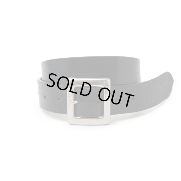 画像1: RATS/LEATHER BELT BLACKxSILVER