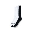 画像1: RATS/TWO TONE PILE SOCKS  WHITExBLACK