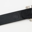 画像2: RATS/LEATHER BELT BLACKxSILVER