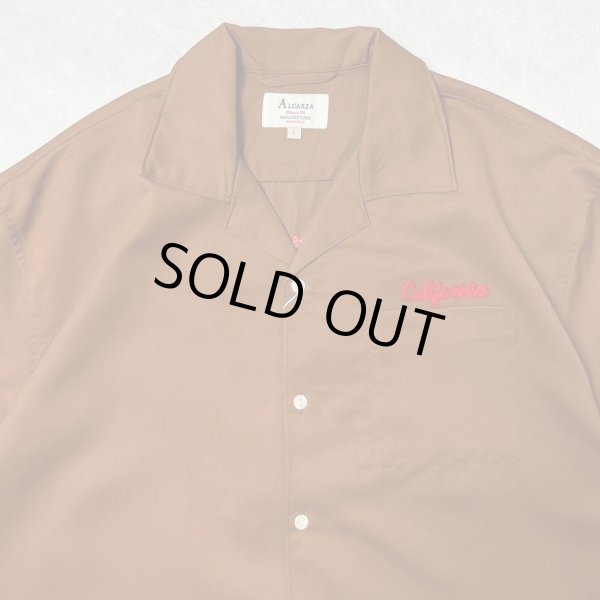 画像3: ALCARZA/BACK EMBROIDERY SHIRT WOLF  BROWN