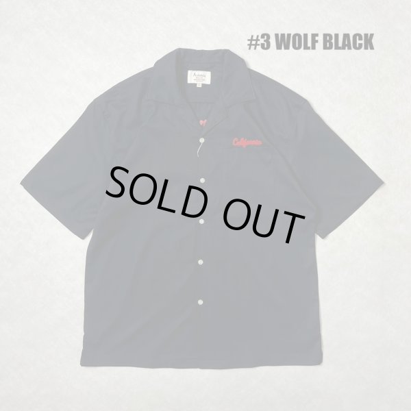 画像2: (再入荷) ALCARZA/BACK EMBROIDERY SHIRT WOLF  BLACK