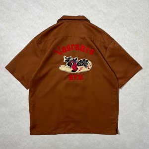 画像: ALCARZA/BACK EMBROIDERY SHIRT WOLF  BROWN