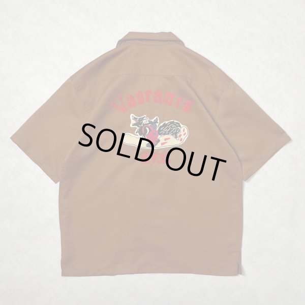 画像1: ALCARZA/BACK EMBROIDERY SHIRT WOLF  BROWN