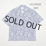 画像: ALCARZA/OPEN SHIRT STICKER  NAVY