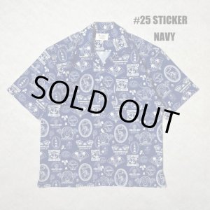 画像: ALCARZA/OPEN SHIRT STICKER  NAVY