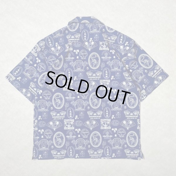 画像2: ALCARZA/OPEN SHIRT STICKER  NAVY