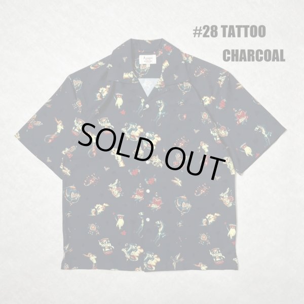 画像1: ALCARZA/OPEN SHIRT TATOO  CHARCOAL