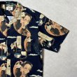画像3: ALCARZA/x葛飾北斎 OPEN COLLAR SHIRT 妖怪 DARKNAVY