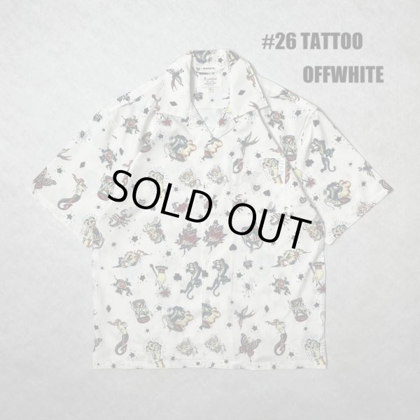 画像1: ALCARZA/OPEN SHIRT TATOO  WHITE