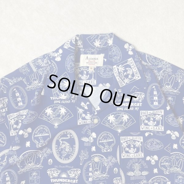 画像3: ALCARZA/OPEN SHIRT STICKER  NAVY