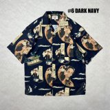 画像: ALCARZA/x葛飾北斎 OPEN COLLAR SHIRT 妖怪 DARKNAVY