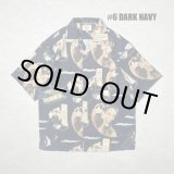 画像: ALCARZA/x葛飾北斎 OPEN COLLAR SHIRT 妖怪 DARKNAVY