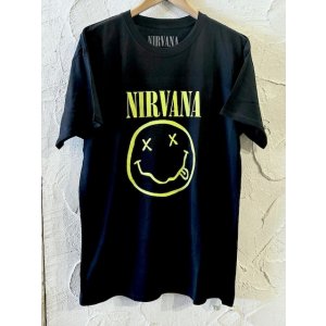 画像: ROCK OFF/NIRVANA HAPPY FACE S/S T  BLACK