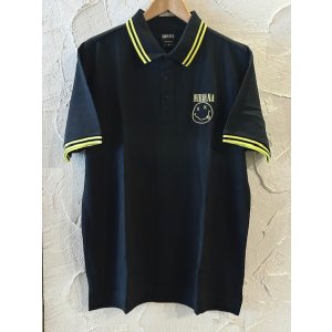 画像: ROCK OFF/UNISEX POLO SHIRT NIRVANA  BLACK