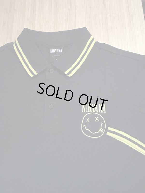 画像3: ROCK OFF/UNISEX POLO SHIRT NIRVANA  BLACK