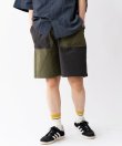 画像1: (再入荷) GYMMASTER/STRETCH HERRINGBONE SHORTS  OLIVExCHARCOAL