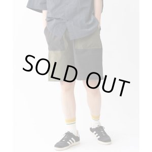 画像: (再入荷) GYMMASTER/STRETCH HERRINGBONE SHORTS  OLIVExCHARCOAL