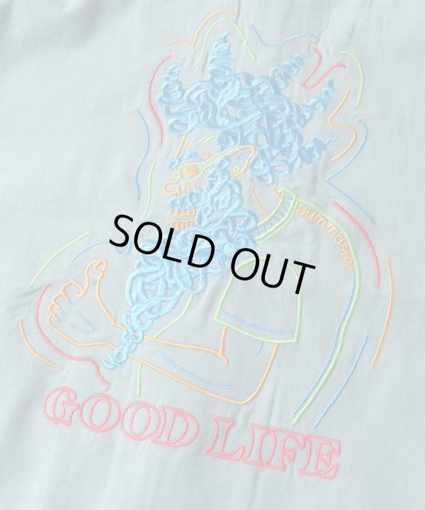 画像3: GYMMASTER/GOOD LIFE EMBROIDERY SHIRT  SLATE BLUE