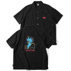 画像: GYMMASTER/GOOD LIFE EMBROIDERY SHIRT  BLACK