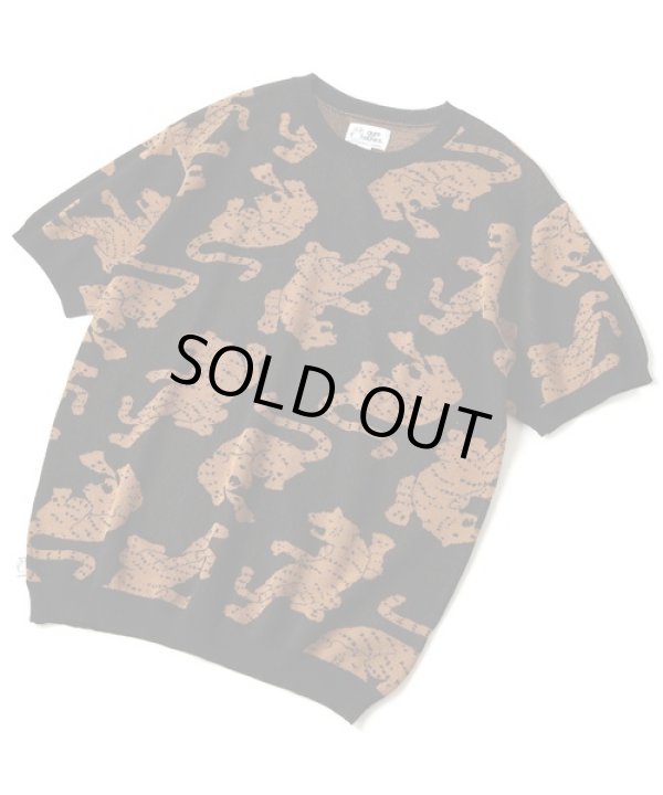 画像1: GYMMASTER/JACQUARD KNIT TIGER  BLACKxCAMEL