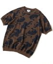 画像1: GYMMASTER/JACQUARD KNIT TIGER  BROWNxNAVY