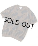 画像: GYMMASTER/JACQUARD KNIT TIGER  BROWNxNAVY