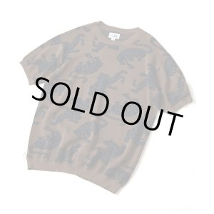 画像: GYMMASTER/JACQUARD KNIT TIGER BROWNxNAVY